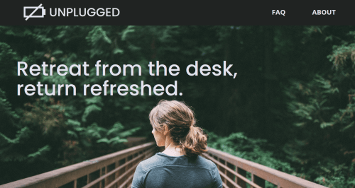 Unplugged Retreat homepage